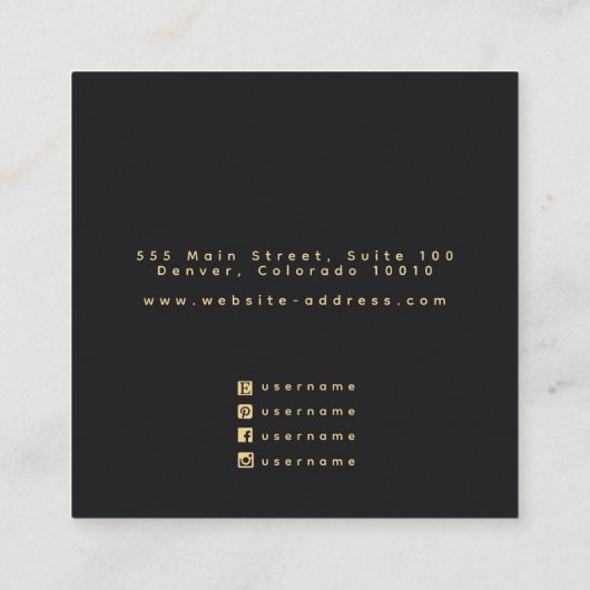 Enchanted Ravens Witchy Stud Earring Display Vierkante Visitekaartje (Achterkant)