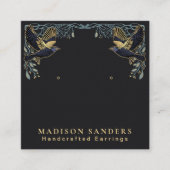Enchanted Ravens Witchy Stud Earring Display Vierkante Visitekaartje (Voorkant)