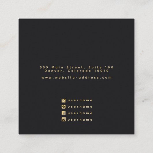 Enchanted Ravens Witchy Stud Earring Display Vierkante Visitekaartje (Achterkant)