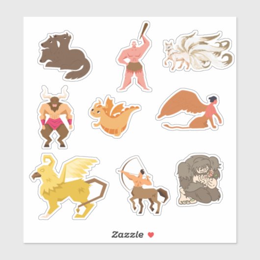 Enchanted Realms: Mythische wezens Sticker Colle (Vel)