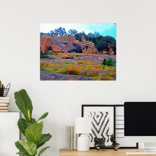 Enchanted Rock-Poster Poster (Thuiskantoor)