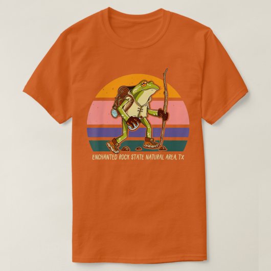 Enchanted Rock State Natural Area Park Hiking Frog T-shirt (Design voorkant)