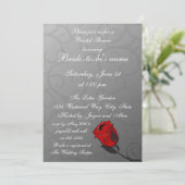 Enchanted Roos Bridal Shower Invitation Kaart (Staand voorkant)