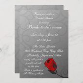 Enchanted Roos Bridal Shower Invitation Kaart (Voorkant / Achterkant)