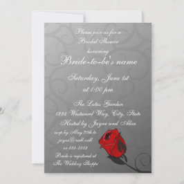 Enchanted Roos Bridal Shower Invitation Kaart