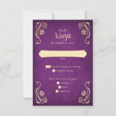 Enchanted Roos Castle Wedding RSVP Kaart (Voorkant)