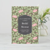 Enchanted Roos Garden Bruin Wedding Event Invitati Kaart (Staand voorkant)