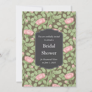 Enchanted Roos Garden Bruin Wedding Event Invitati Kaart