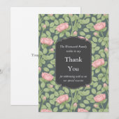 Enchanted Roos Garden Slate Blue Bedankkaart (Voorkant / Achterkant)