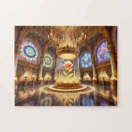 Enchanted Rose Ballroom Stained Glass Fairytale Legpuzzel