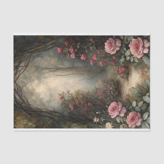 Enchanted Roseway Decoupage Tissuepapier (Voorkant)