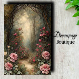 Enchanted Roseway Decoupage Tissuepapier