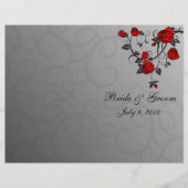 Enchanted Rozen Folded Wedding Program (Voorkant)
