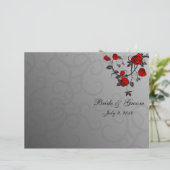 Enchanted Rozen Folded Wedding Program (Staand voorkant)