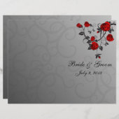 Enchanted Rozen Folded Wedding Program (Voorkant / Achterkant)