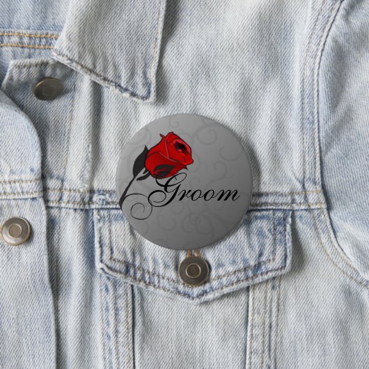 Enchanted Rozen Groom Button (In situ)