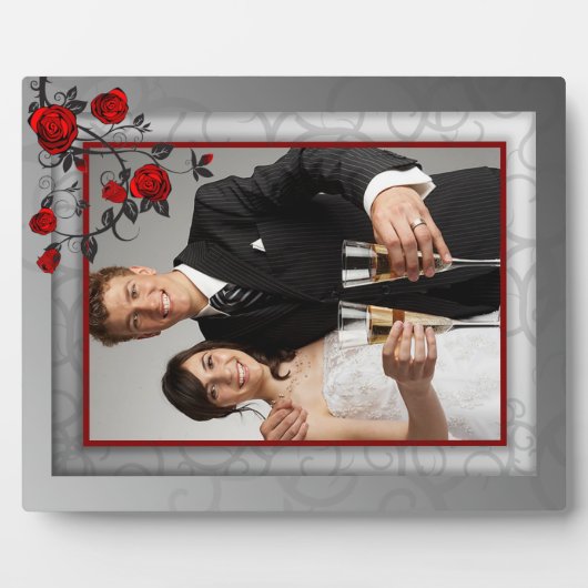 Enchanted Rozen Wedding Plaque Fotoplaat (Voorkant)