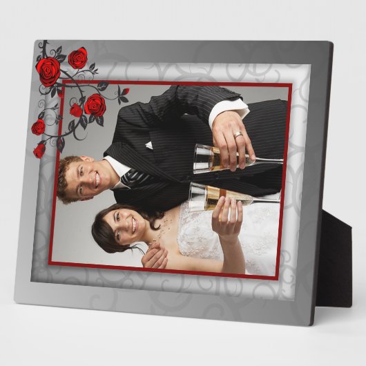 Enchanted Rozen Wedding Plaque Fotoplaat (Zijkant)