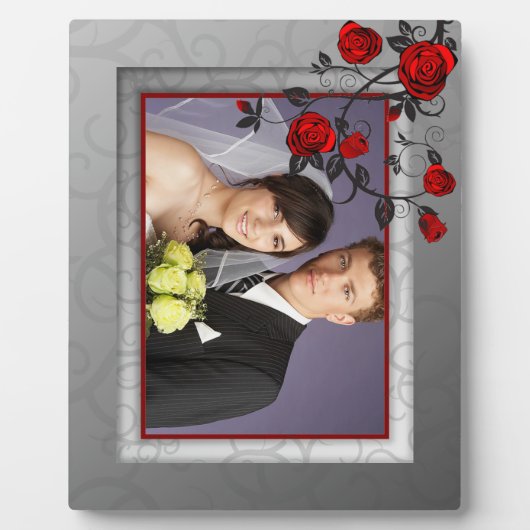 Enchanted Rozen Wedding Plaque Fotoplaat (Voorkant)