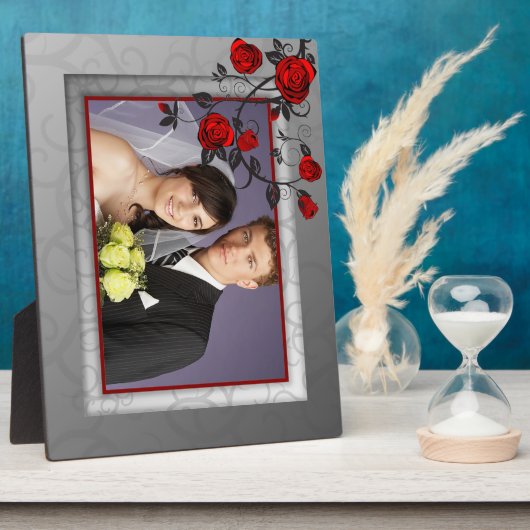 Enchanted Rozen Wedding Plaque Fotoplaat (Zijkant)