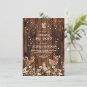 Enchanted Rustic Woodland Baby shower Kaart (Staand voorkant)