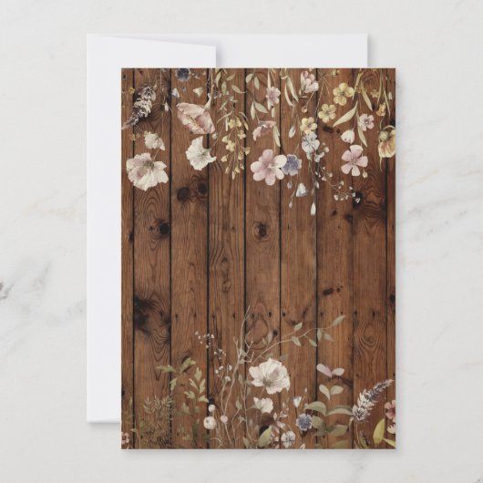 Enchanted Rustic Woodland Baby shower Kaart (Achterkant)