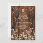 Enchanted Rustic Woodland Baby shower Kaart (Voorkant)