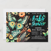 Enchanted Sage Flutter Baby shower Kaart (Voorkant)