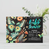 Enchanted Sage Flutter Baby shower Kaart (Staand voorkant)