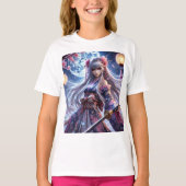 🌙 Enchanted Samurai Princess – Moonlit Warrior T- T-shirt (Voorkant)