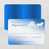 Enchanted Sappher Carriage Fairytale Reactie RSVP Kaartje (Voorkant / Achterkant)