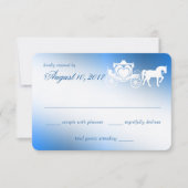 Enchanted Sappher Carriage Fairytale Reactie RSVP Kaartje (Voorkant)