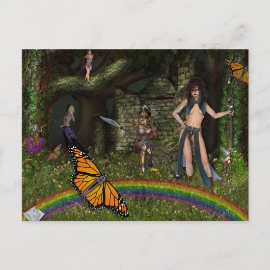 Enchanted Scene Fantasy Briefkaart (Voorkant)