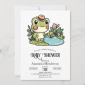Enchanted Schattige Frog Baby shower Kaart (Voorkant)