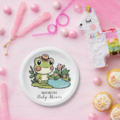 Enchanted Schattige Frog Baby shower Papieren Bordje (Feest)