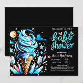 Enchanted Scoop Ice Cream Boy Baby shower Kaart (Voorkant / Achterkant)