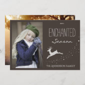 Enchanted Season Holiday Foto Feestdagenkaart (Voorkant / Achterkant)