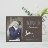 Enchanted Season Holiday Foto Feestdagenkaart (Staand voorkant)
