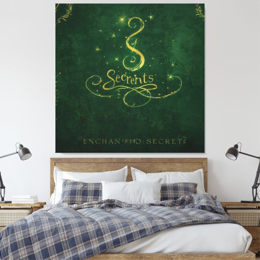 Enchanted Secrets – Golden Sigil Canvas Afdruk (Insitu (Slaapkamer))