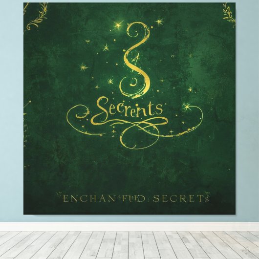 Enchanted Secrets – Golden Sigil Canvas Afdruk (Insitu (Houten vloer))