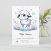 Enchanted Sheep Baby shower Kaart (Staand voorkant)