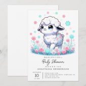 Enchanted Sheep Baby shower Kaart (Voorkant / Achterkant)