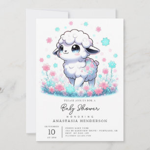 Enchanted Sheep Baby shower Kaart