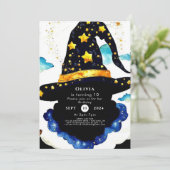 Enchanted Simple Children's Wizard Verjaardag Kaart (Staand voorkant)