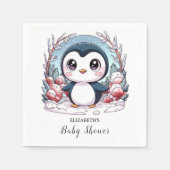 Enchanted Simple Penguin Baby shower Servet (Voorkant)
