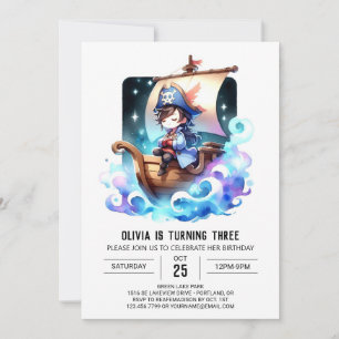 Enchanted Simple Pirate Verjaardag Kaart