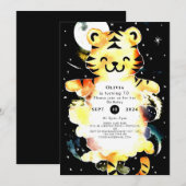 Enchanted Simple Tiger Verjaardag Kaart (Voorkant / Achterkant)