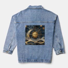 Enchanted Skies Whimsical Celestial Denim Jacket