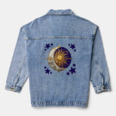 Enchanted Skies Whimsical Celestial Denim Jacket (Achterkant)