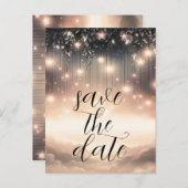 Enchanted Sky Tree Glow Stars Bewaar de datum Aankondigingskaart (Voorkant / Achterkant)